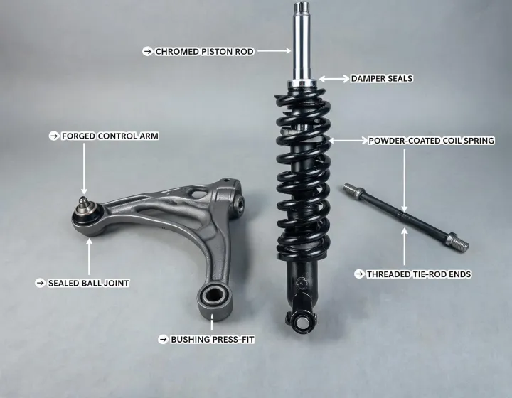Schaeffler suspension and driveline component layout