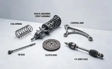 Suspension corner and clutch components